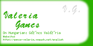 valeria gancs business card